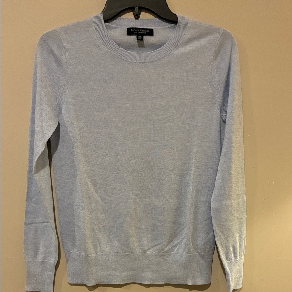Banana Republic Soft Blue Crew Neck Sweater